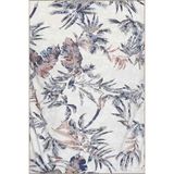 rugs modern Beyaz Botanik Temalı Dokuma Taban Halı ve Yıkanabilir Halı miravip10325, 140 x 200