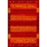 rugs modern Bordürlü Kırmızı Çerçeveli Desenli Dokuma Taban Halı ve Yıkanabilir Halı miravip10435, 140 x 200