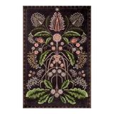 rugs modern Botanik Tema Floral Kahverengi Yeşil Çiçekli Etnik Halı Mira 1292, 140 x 200