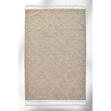 rugs modern Bukle Bk-305 Kolay Kullanım Temizlenen Hav Toz Vermez Dokulu Etnik Bej Örgü Desen Halı, 150 x 230