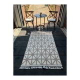 rugs modern Bukle Bk-315Çift Taraflı Kolay Kullanım Temizlenen Hav Toz Vermez Dokulu Etnik Bej Örgü Desen Halı, 120 x 180