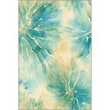 rugs modern Bulanık Yeşil Desenli Dokuma Taban Halı ve Yıkanabilir Halı miravip10161, 140 x 200