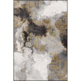 rugs modern Çerçeveli Bulut Desenli Dekoratif ve Yıkanabilir Halı miravip9274, 140 x 200