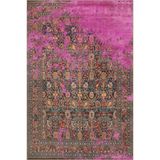 rugs modern Çerçeveli Mor Renkli Desenli Modern Desenli Dokuma Taban ve Dekoratif Yıkanabilir Halı miravip8631, 75 x 200