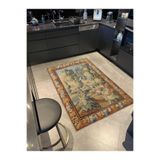 rugs modern Çerçeveli Sarı Orman Desenli Modern Dokuma Taban Halı miravip552, 140 x 200