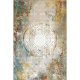 rugs modern Çerçeveli Siesta Motifli Geleneksel Dokuma Taban Yıkanabilir Halı miravip9118, 140 x 200