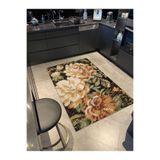 rugs modern Çiçek Siyah Renkli Tonlu Çizgili Dekoratif Halı miravip349, 140 x 200