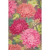 rugs modern Çiçekli Pembe Renkli Şekilli Desenli Dekoratif Yıkanabilir Halı miravip8437, 75 x 150