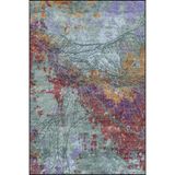 rugs modern Çizgili Pastelli Desenli Dokuma Taban ve Yıkanabilir Halı miravip9465, 140 x 200