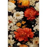 rugs modern Çok Renkli Gazanya Çiçek Desenli Kreatif Modern Dekoratif Halı 2342, 155 x 230