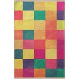rugs modern Çok Renkli Geometrik Piksel Kare Desenli Modern Dekoratif Halı 2158, 140 x 200