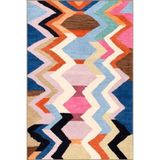 rugs modern Çok Renkli İskandinav Geometrik Desenli Modern Dekoratif Halı 5020, 75 x 200
