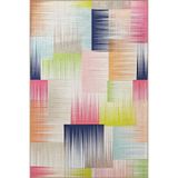 rugs modern Çok Renkli Karma Fırça Darbesi Desenli Modern Dekoratif Halı 2166, 80 x 200