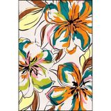 rugs modern Çok Renkli Karma Soyut Çiçek Desenli Modern Dekoratif Halı 3844, 140 x 200