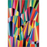 rugs modern Çok Renkli Kristal Geometrik Desenli Kreatif Modern Dekoratif Halı 3813, 75 x 200