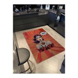 rugs modern Çok Renkli Mor Saçlı Kadın Kalp Detaylı Dokuma Taban Yıkanabilir Halı miraface14, 75 x 240