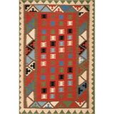 rugs modern Çok Renkli Motifli Geometrik Desenli Etnik Vintage Dekoratif Halı 4798, 140 x 200