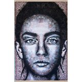 rugs modern Çok Renkli Motifli Soyut Etnik Portre Desenli Kreatif Vintage Dekoratif Halı 2603, 100 x 250