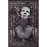rugs modern Çok Renkli Motifli Soyut Kadın Portre Desenli Kreatif Modern Dekoratif Halı 2496, 80 x 150