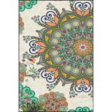 rugs modern Çok Renkli Püsküllü Yıldızlı Desenli Dokuma Taban Halı ve Yıkanabilir Halı miravip10380, 75 x 200