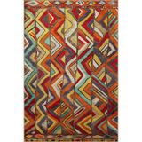 rugs modern Çok Renkli Şerit Bölme Zik Zak Desenli Kreatif Modern Dekoratif Halı 2330, 140 x 200
