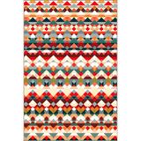rugs modern Çok Renkli Üçgen Geometrik Desenli Kreatif Modern Dekoratif Halı 4701, 140 x 200
