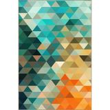 rugs modern Çok Renkli Üçgen Kristal Geometrik Desenli Kreatif Modern Dekoratif Halı 4638, 100 x 150