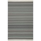 rugs modern Cotton 3209 Alr Siyah Beyaz Etnik Saçaklı Kilim, 120 x 180