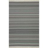 Rugs Modern Cotton 3209 Alr Siyah Beyaz Etnik Saçaklı Kilim - 77 x 300 cm