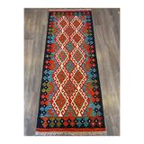 rugs modern Cotton 552 Etnik Desenli Otantik Canlı Çok Renkli Kilim, 80 x 150