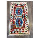 rugs modern Cotton 553 Etnik Desenli Otantik Canlı Çok Renkli Kilim, 80 x 300