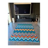 rugs modern Cotton Zigzag Desenli Çok Renkli Kilim 542, 150 x 230