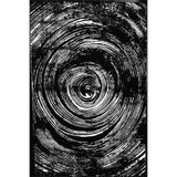 rugs modern Daire Siyah Karışık Temalı Desenli Dokuma Taban Halı ve Yıkanabilir Halı miravip9995, 140 x 200