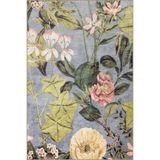 rugs modern Dallı Yapraklı Güllü Desenli Dokuma Taban Halı miravip8146, 140 x 200