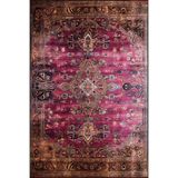 rugs modern Dido 2 Koleksiyonu Pembe Temalı Geleneksel Motif Desenli Vintage Dekoratif Halı 05, 100 x 200