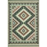 rugs modern Dörtgen Desenli Yeşil Tonlarda Dokuma Taban Halı 4271, 140 x 200