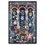 rugs modern Fiorella Sütunlar ve Botanik Bahar Temalı Dokuma Taban Dekoratif Halı 7012, 140 x 200