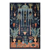 rugs modern Fiorella Turuncu Palmiye Bahar Temalı Dokuma Taban Dekoratif Halı 7011, 120 x 180