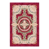 rugs modern Fiori Kırmızı Art Deko Stil Desenli Dokuma Taban Dekoratif Halı 1748, 140 x 200