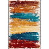 rugs modern Fırça Boyalı Geleneksel Desenli Dokuma Taban ve Yıkanabilir Halı miravip9486, 155 x 230