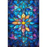 rugs modern Floral Mavi Desenli Dokuma Taban Halı ve Yıkanabilir Halı miravip10108, 140 x 200