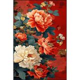 rugs modern Flower Çiçekli Karışık Renkli Desenli Dekoratif Yıkanabilir Halı miravip8700, 140 x 200