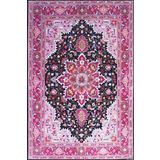 rugs modern Geleneksel Pembe Çok Renkli Temalı Desenli Dokuma Taban Halı ve Yıkanabilir Halı aloha199, 100 x 250