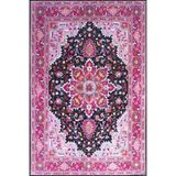 rugs modern Geleneksel Pembe Çok Renkli Temalı Desenli Dokuma Taban Halı ve Yıkanabilir Halı aloha199, 75 x 240