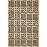 rugs modern Geometrik Kareli Kreatif Kapalı Tonlarda Dokuma Taban Halı 4183, 75 x 240