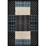 rugs modern Geometrik Üçgen Kareli Siyah Desenli Dokuma Taban Halı miravip1000, 120 x 200