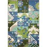 rugs modern Geometrik Üçgen Kareli ve Renkli Dokuma Taban Halı 4332, 75 x 200