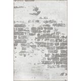 rugs modern Gri Bej Temalı Mermer Duvar Desenli Modern Dekoratif Halı 4911, 100 x 100