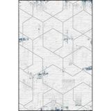 rugs modern Gri Çizgili Desenli Dokuma Taban Halı ve Yıkanabilir Halı miravip9906, 140 x 200