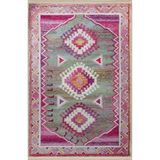rugs modern Gri Pembe Temalı Hasır Tasarım Geleneksel Motif Desenli Vintage Dekoratif Halı 2659, 100 x 200